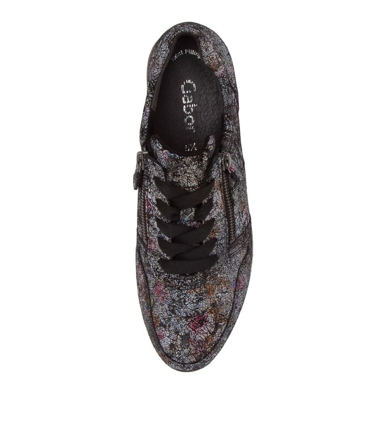 Baskets En Cuir Gabor Madison Schwarz