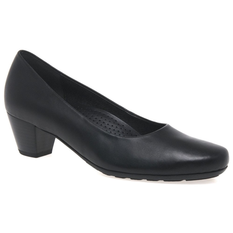 Black Gabor Brambling Womens Court Shoes
