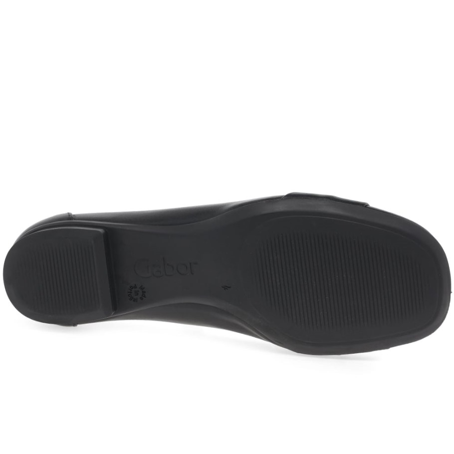 Black Gabor Frost Womens Ballerina Pumps