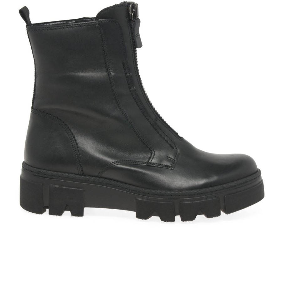 Black Gabor Joy Womens Biker Boot