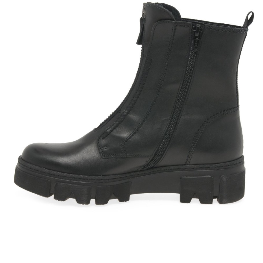Black Gabor Joy Womens Biker Boot