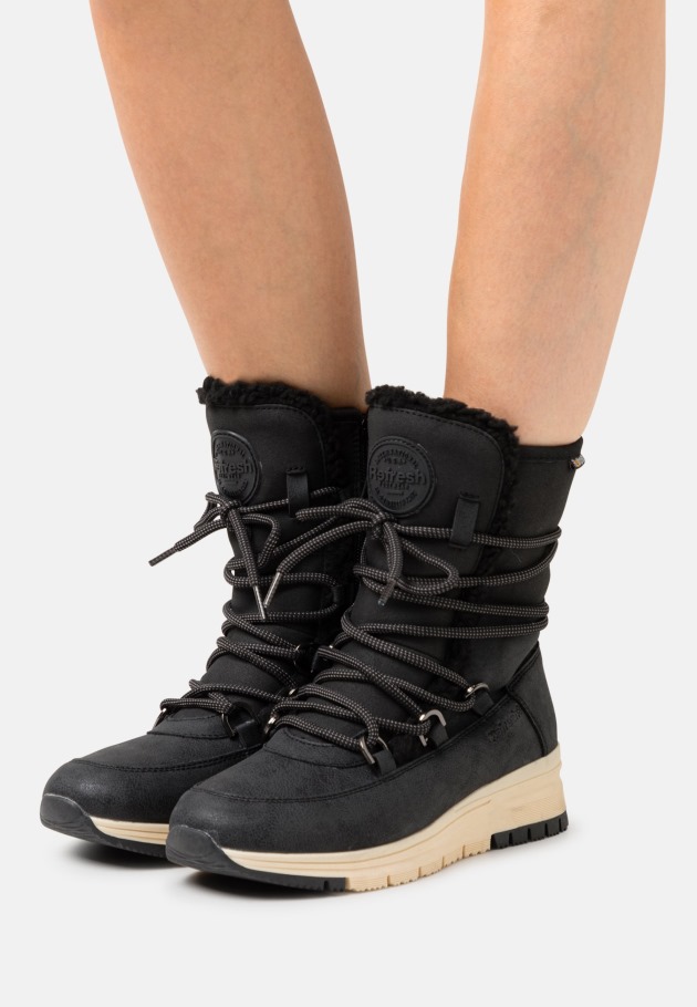 Black Gabor Lace-Up Ankle Boots