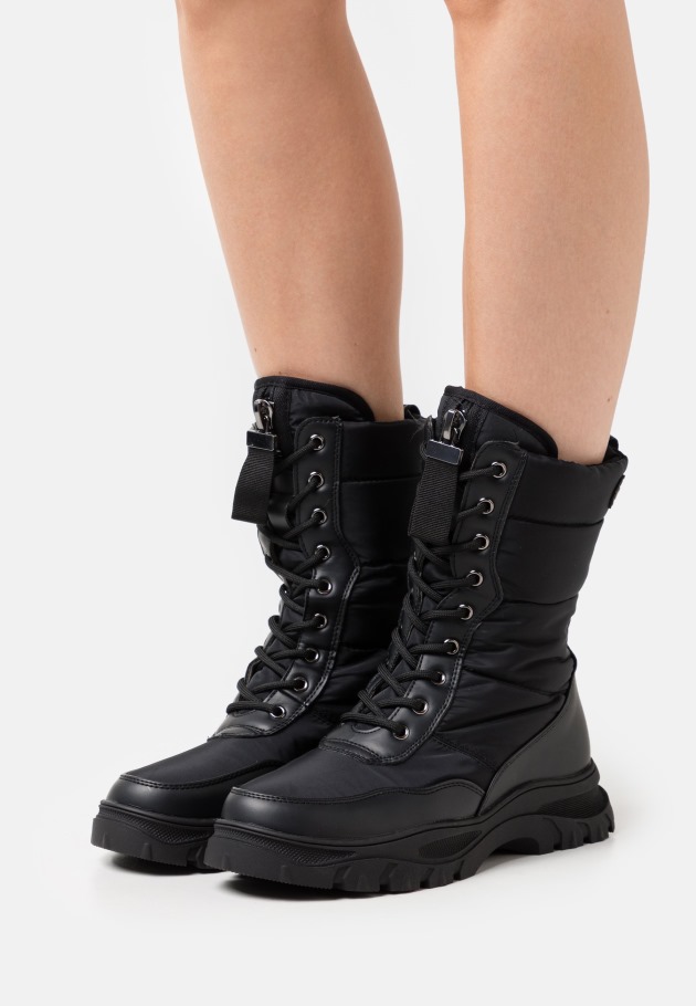 Black Gabor Lace-Up Ankle Boots