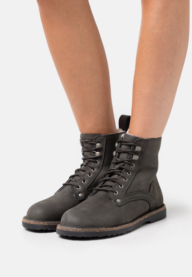 Black Gabor Lace-Up Ankle Boots