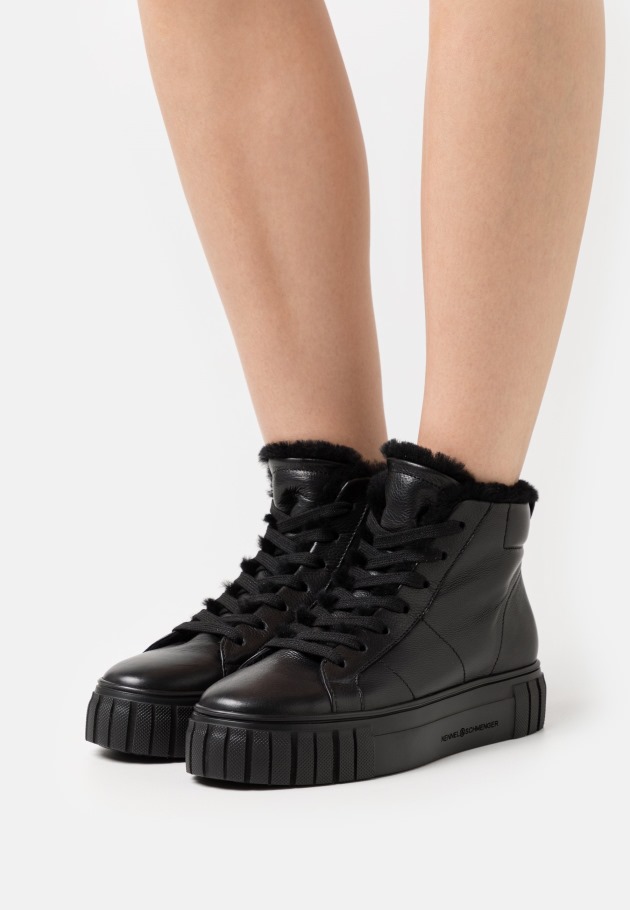 Black Gabor Lace-Up Ankle Boots