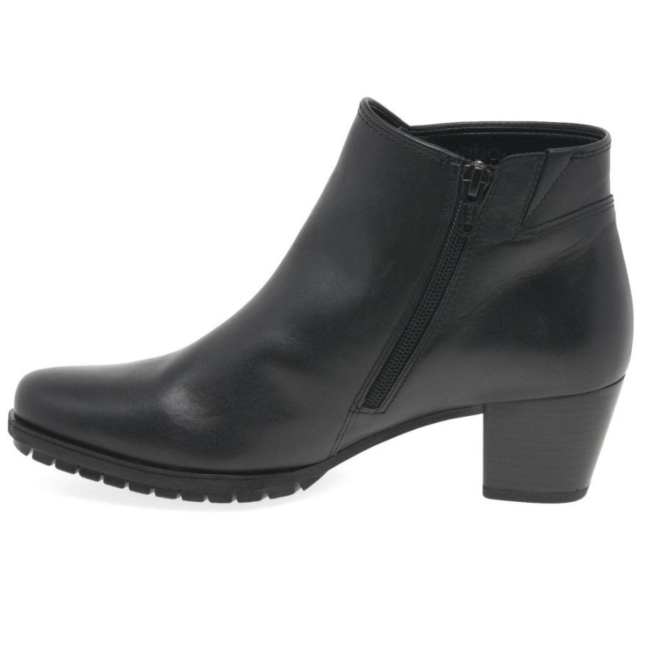 Black Gabor Olivetti Womens Zip Fastening Ankle Boots