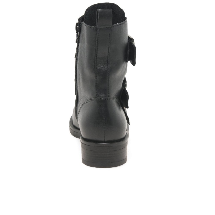 Black Gabor Suisse Home Womens Biker Boots