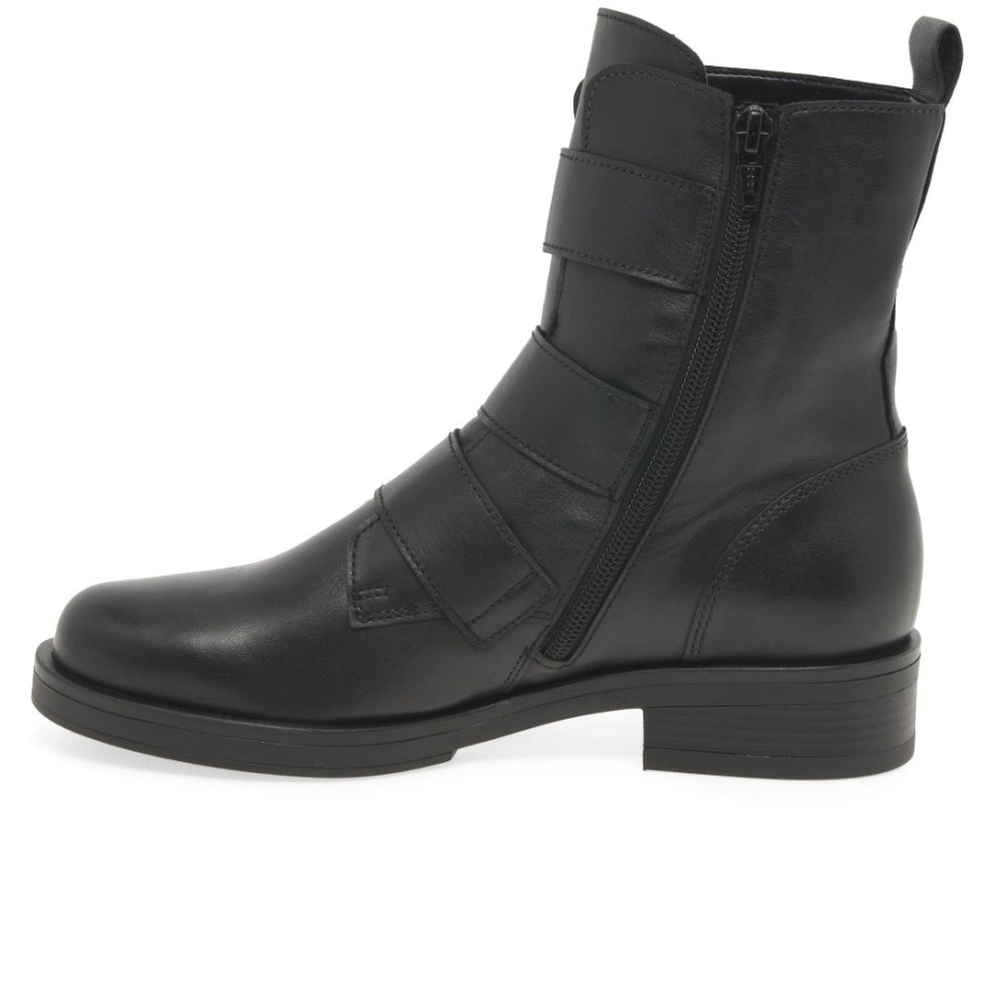 Black Gabor Suisse Home Womens Biker Boots