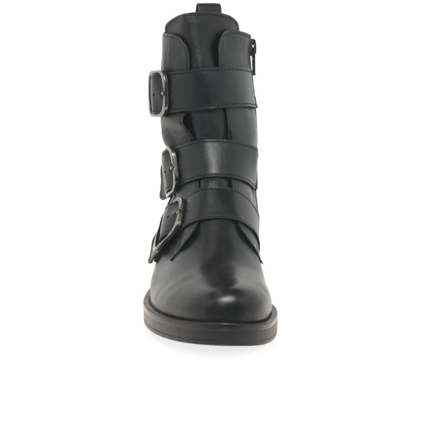 Black Gabor Suisse Home Womens Biker Boots