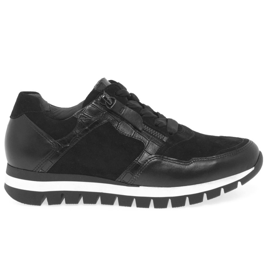 Black Gabor Willet Ladies Trainers