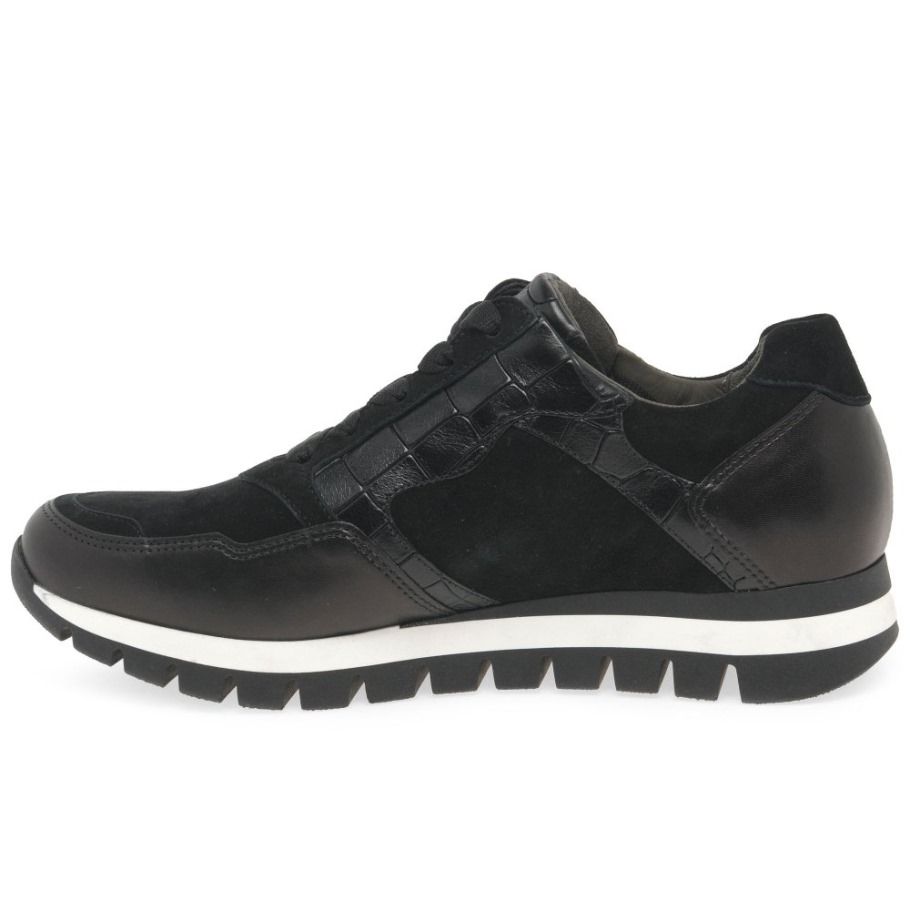 Black Gabor Willet Ladies Trainers