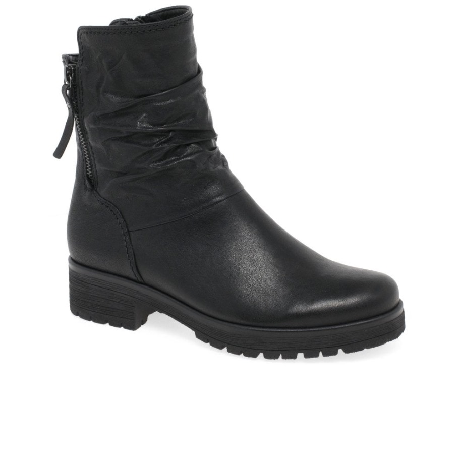Black Gabor Zola Womens Biker Boots