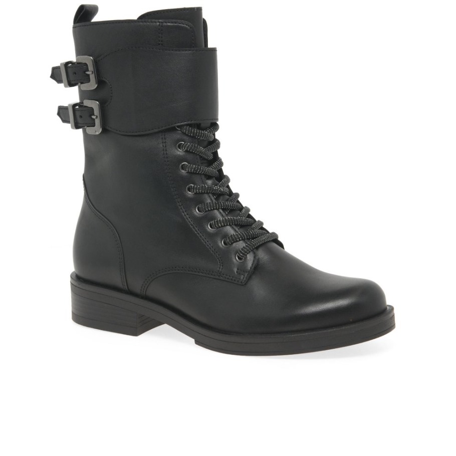 Black Hind Womens Biker Boots Gabor