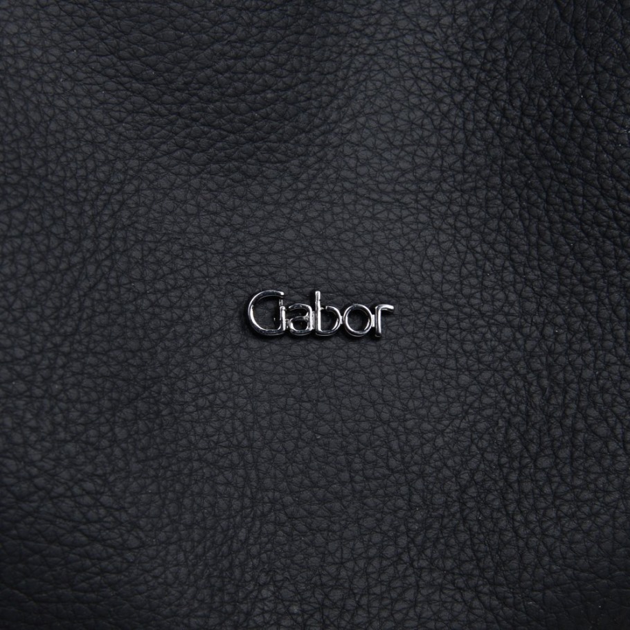 Black Print Gabor Suisse Malu Drawstring Womens Shoulder Bag