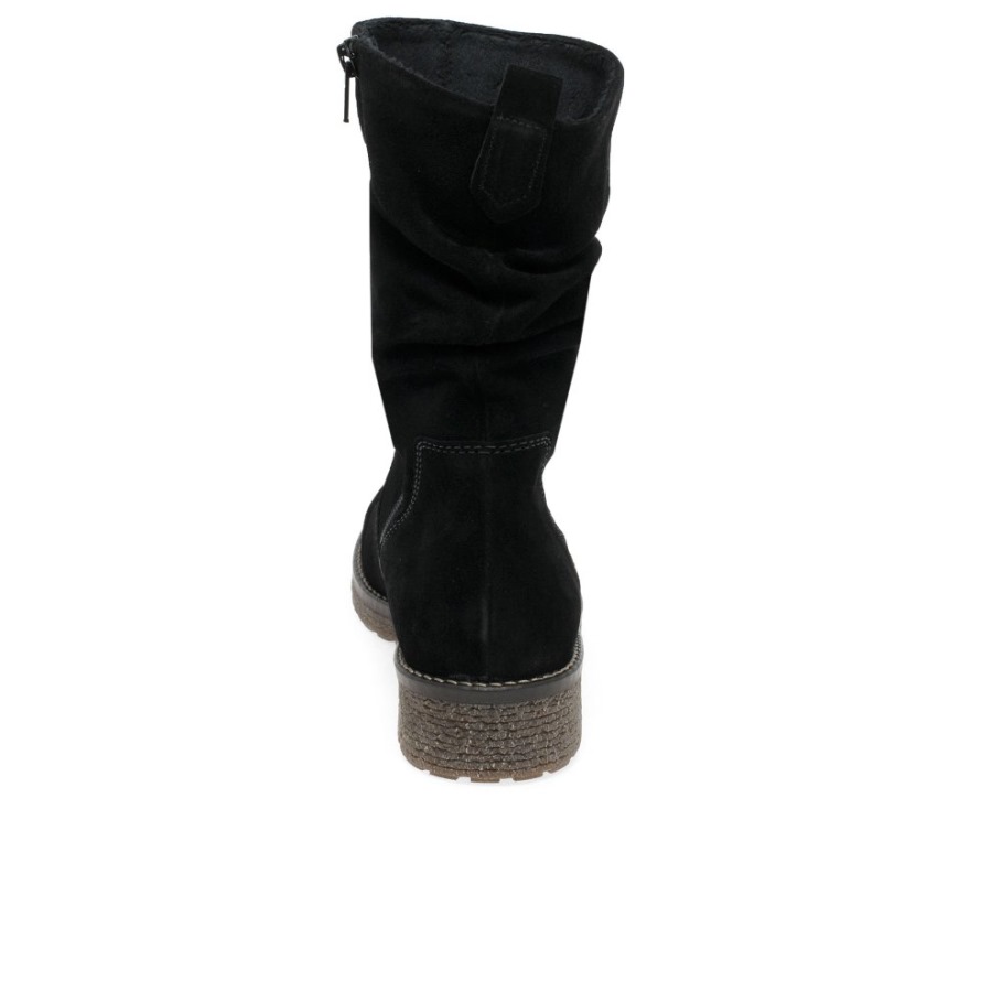 Black Suede Gabor Mya Womens Ankle Boots
