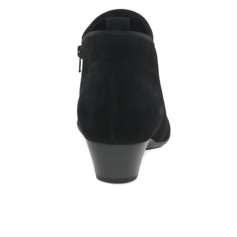 Black Suede Trudy Womens Ankle Boots Gabor