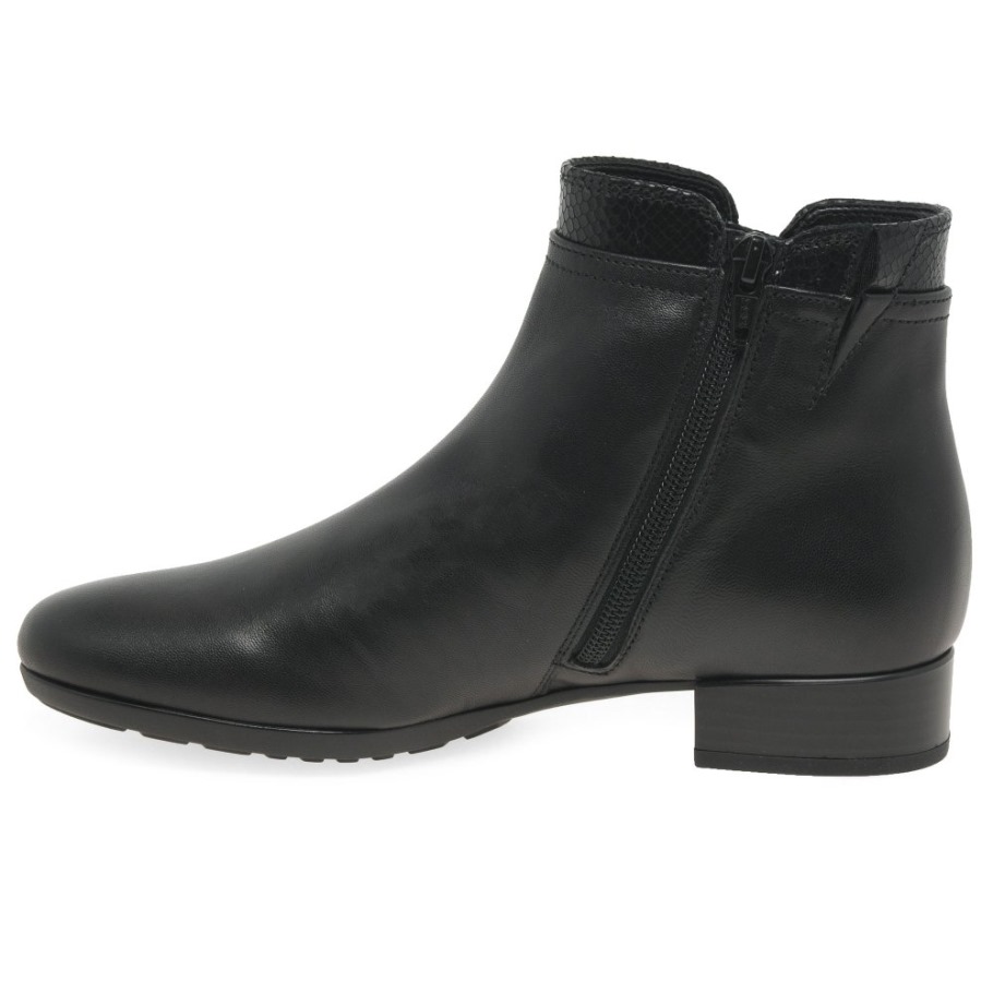 Black/Cobra Gabor Briano Ladies Ankle Boots