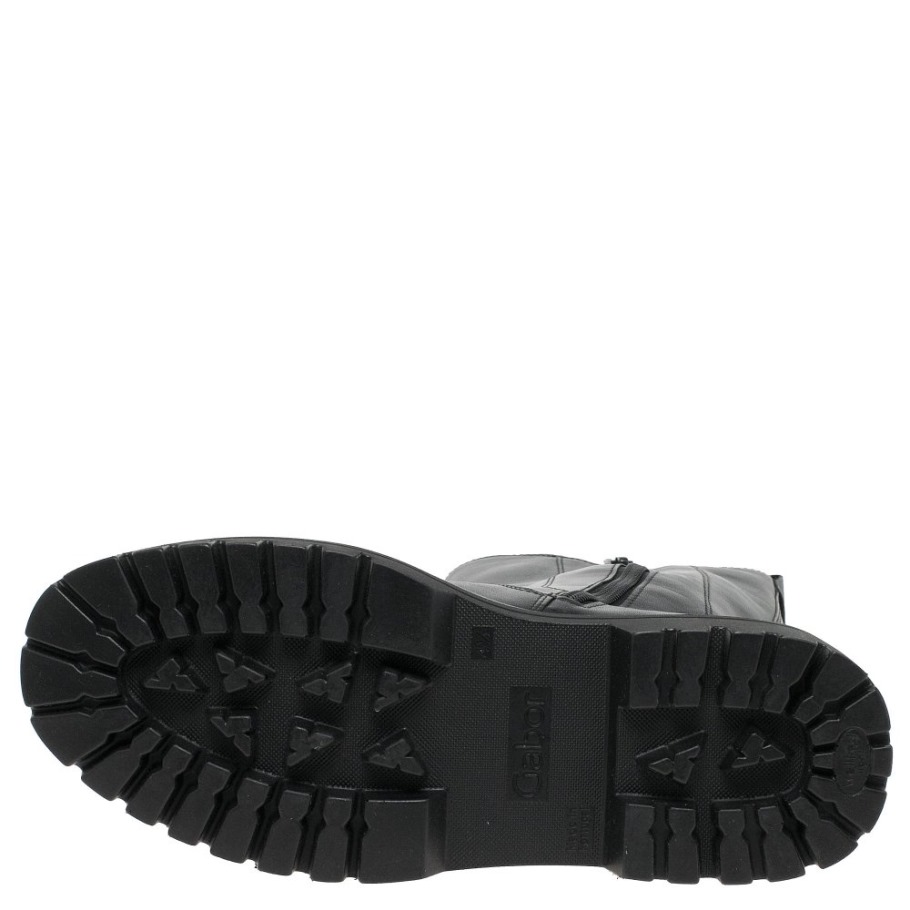 Black/White Stitch Gabor Gaby Womens Calf Length Boots