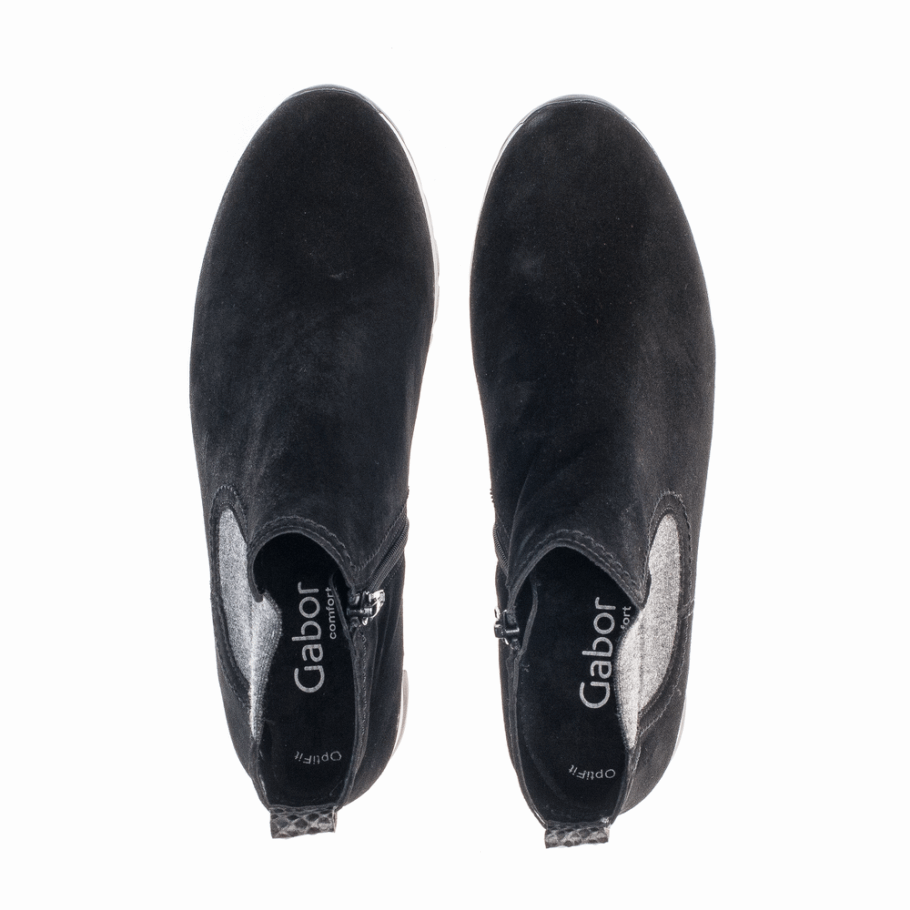 Bottine Compensée Noire Gabor