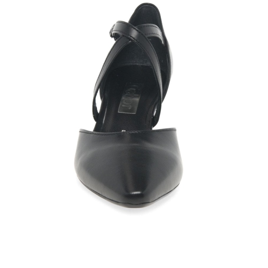Callow Womens Modern Cross Strap Court Shoes Black Gabor