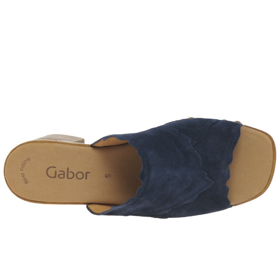 Carmen Ladies Sandals Marine Suede Gabor