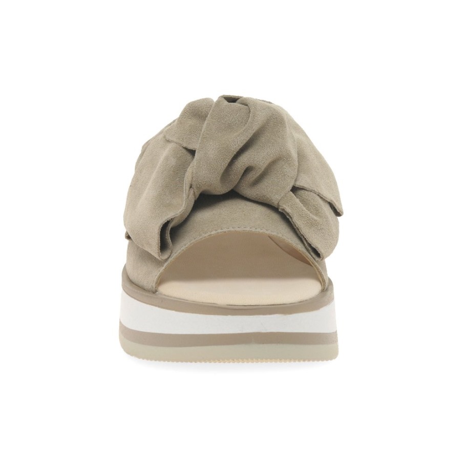 Clinton Ladies Mule Sandals Silk Suede Gabor