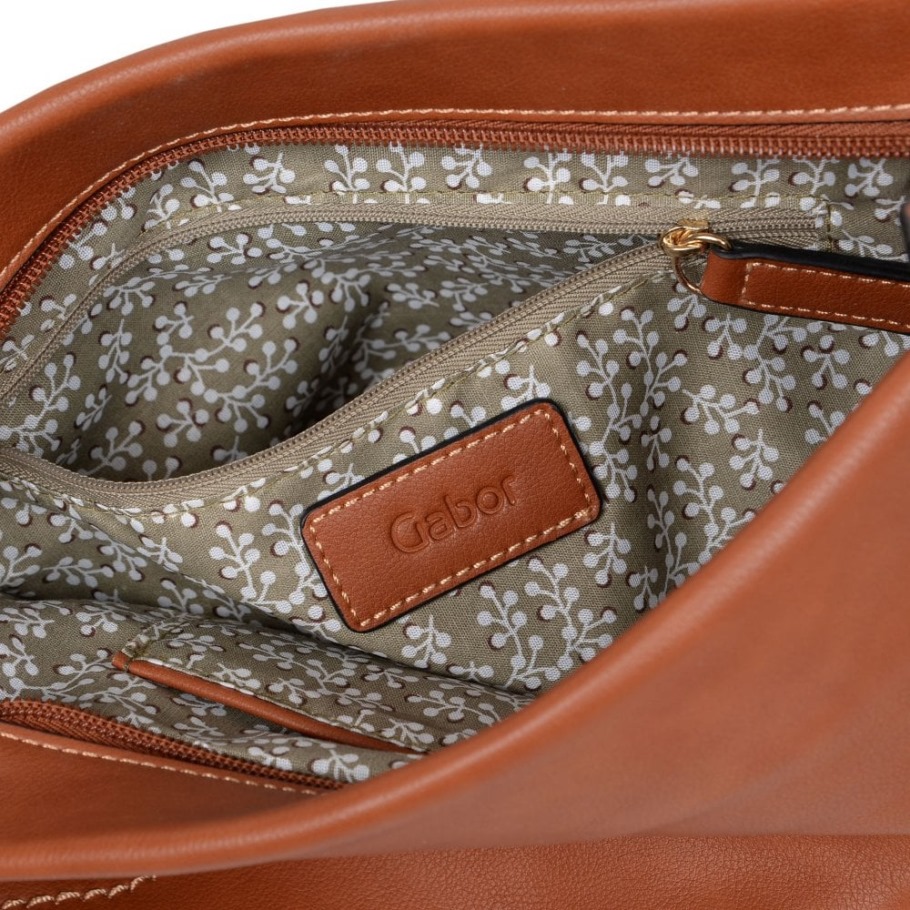 Cognac Sarda Womens Messenger Handbag Gabor