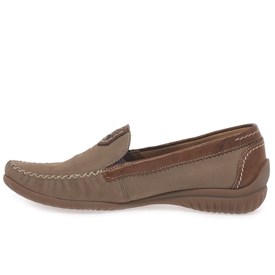 Corda Nubuck/Tan California Sporty Womens Moccasins Gabor