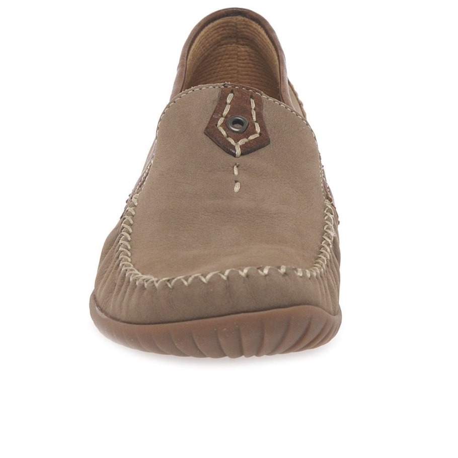 Corda Nubuck/Tan California Sporty Womens Moccasins Gabor