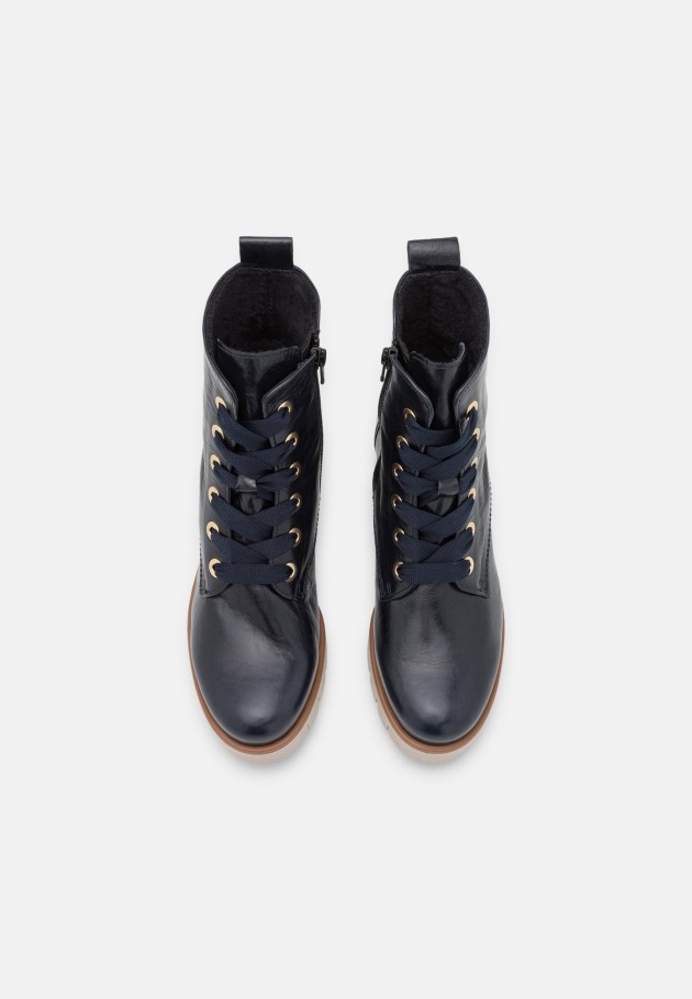 Dark Blue Lace-Up Ankle Boots Gabor