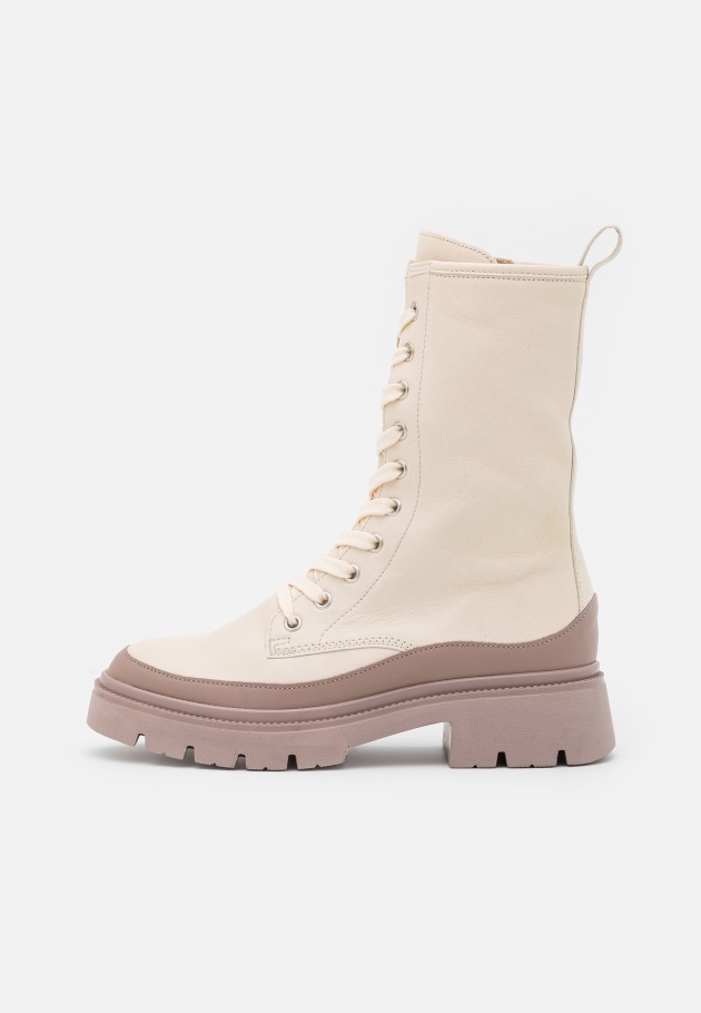 Dark Nude Gabor Lace-Up Ankle Boots