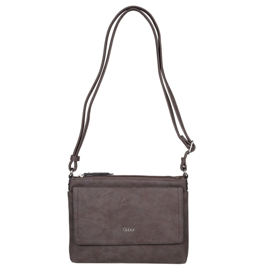 Dina Womens Messenger Handbag Gabor Dark Brown