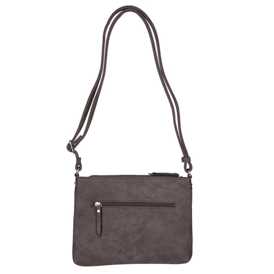 Dina Womens Messenger Handbag Gabor Dark Brown