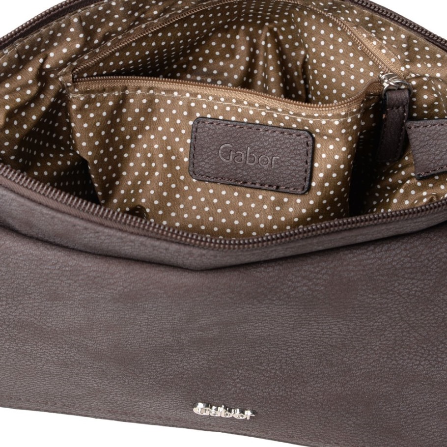 Dina Womens Messenger Handbag Gabor Suisse Dark Brown