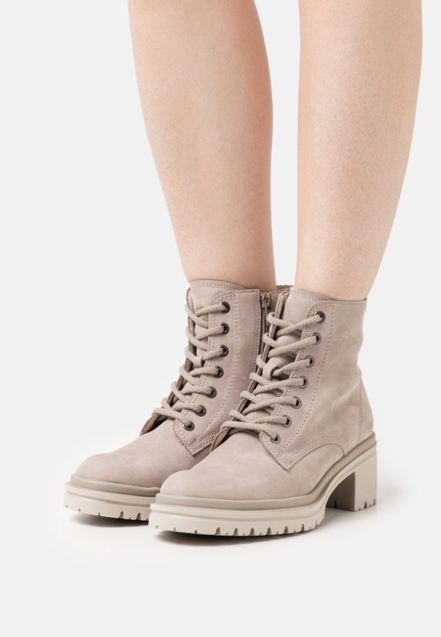 Fango/Dust Gabor Lace-Up Ankle Boots