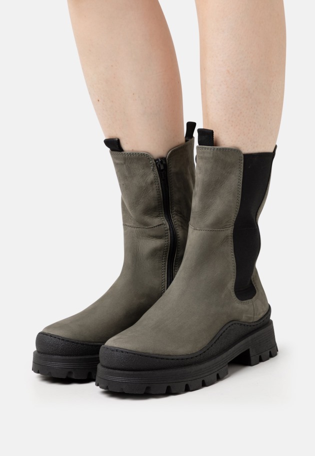 Fango/Dust Gabor Lace-Up Ankle Boots