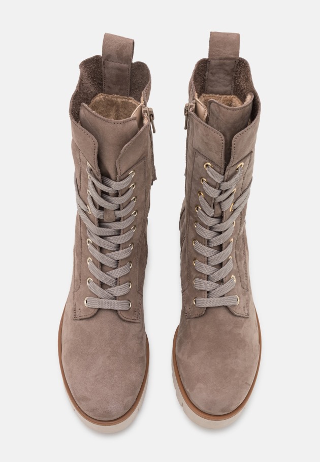 Fango/Dust Gabor Lace-Up Ankle Boots