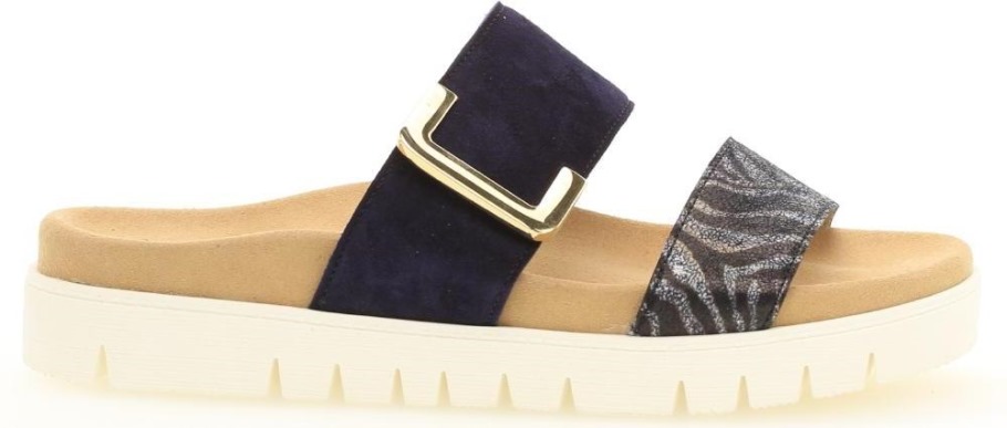 Gabor 2374036 - Cuir Nubuck Marine