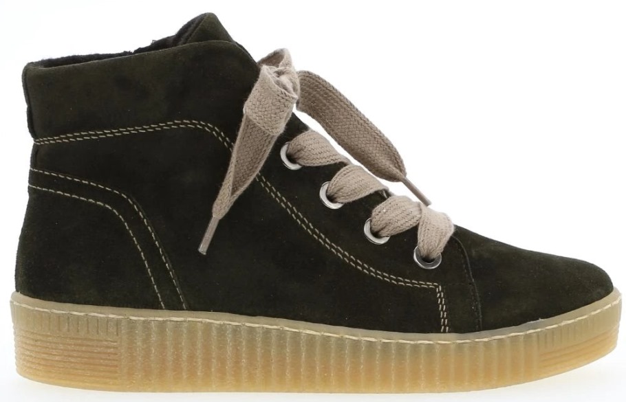 Gabor 33735-11 - Bottillon Lacet Daim Vert