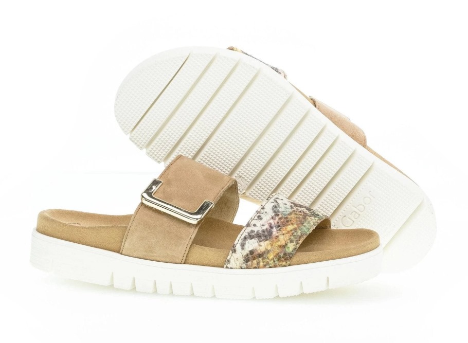 Gabor 4374050 - Daim Caramel Et Imprimé Serpent