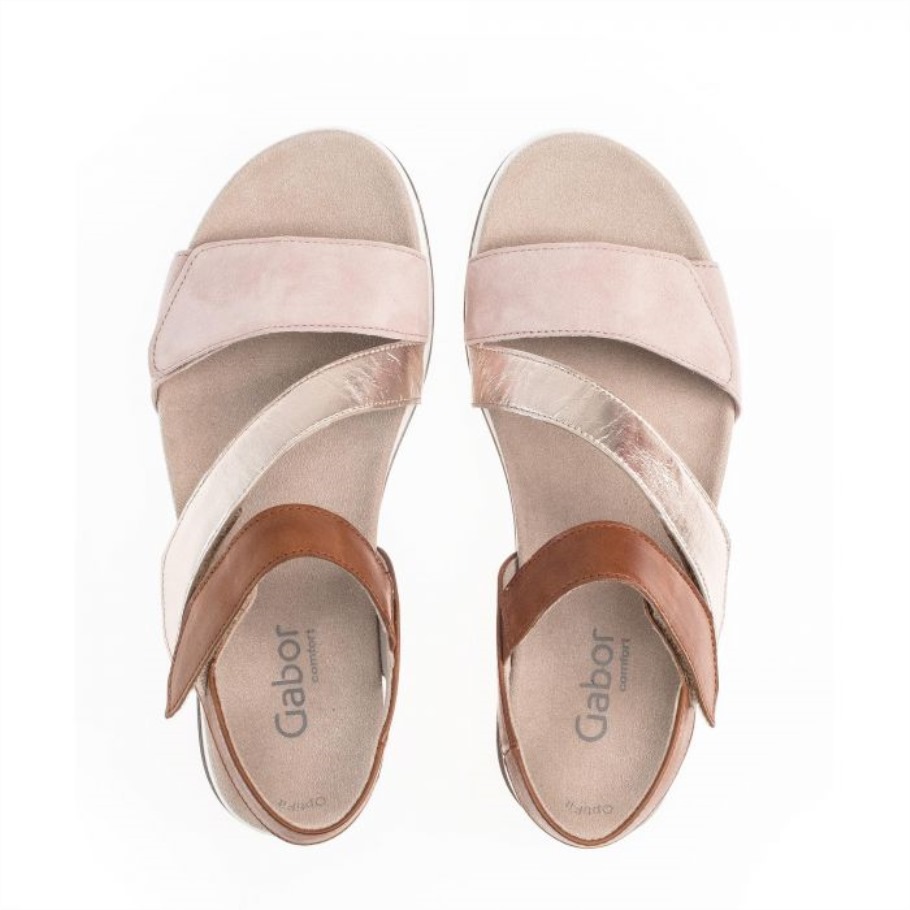 Gabor 4674254 - Daim Beige Et Cuir Marron