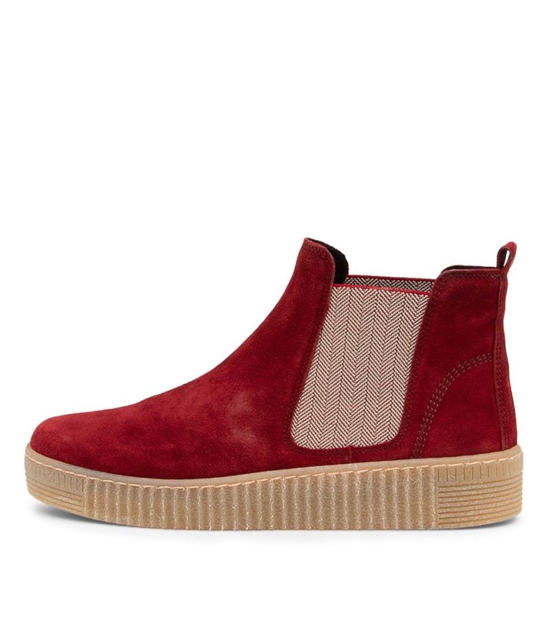 Gabor Angels Bottines En Daim Opéra Foncé