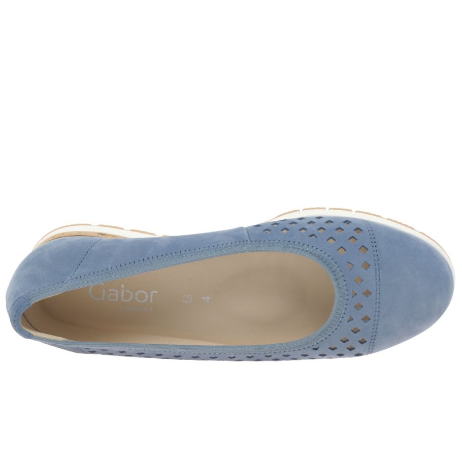 Gabor Berry Ladies Punch Detail Shoes Heaven Nubuck