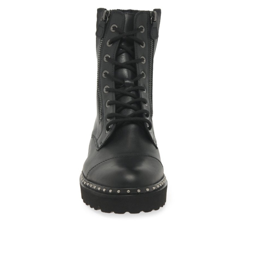 Gabor Black Bainbridge Womens Biker Boots