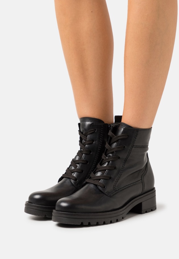 Gabor Black Cowboy/Biker Ankle Boot