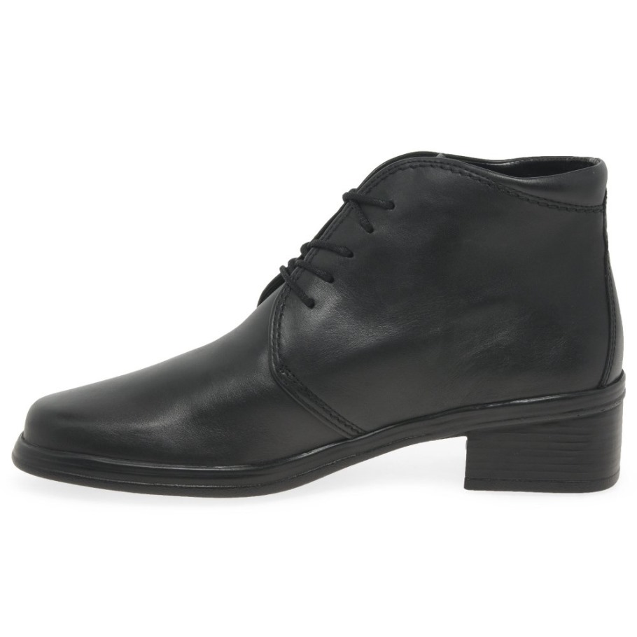Gabor Black Elaine Womens Ankle Boots