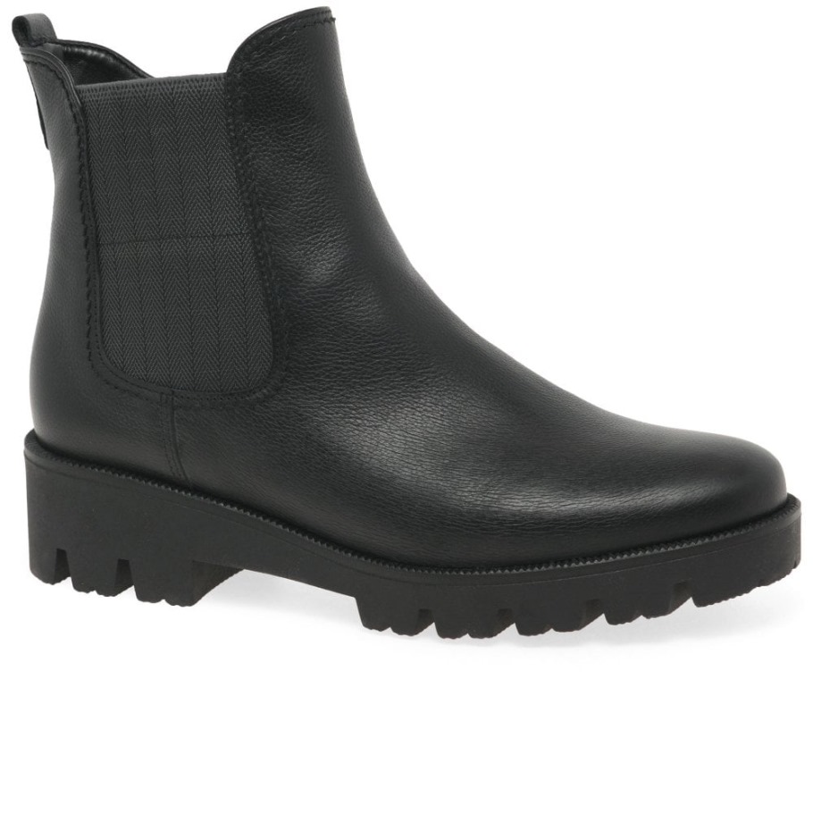 Gabor Black Newport Womens Chelsea Boots