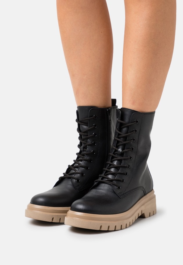 Gabor Black Platform Ankle Boots