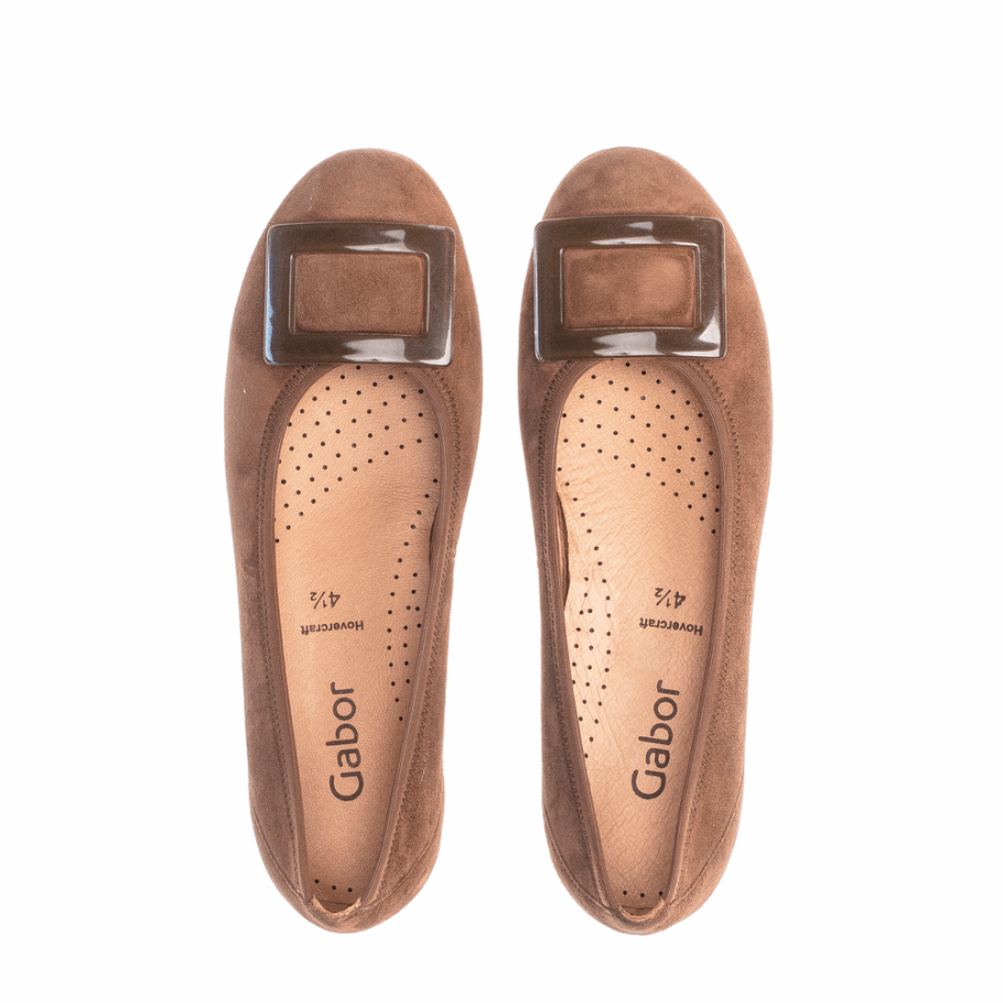 Gabor Boucle Ballet Flat Whisky