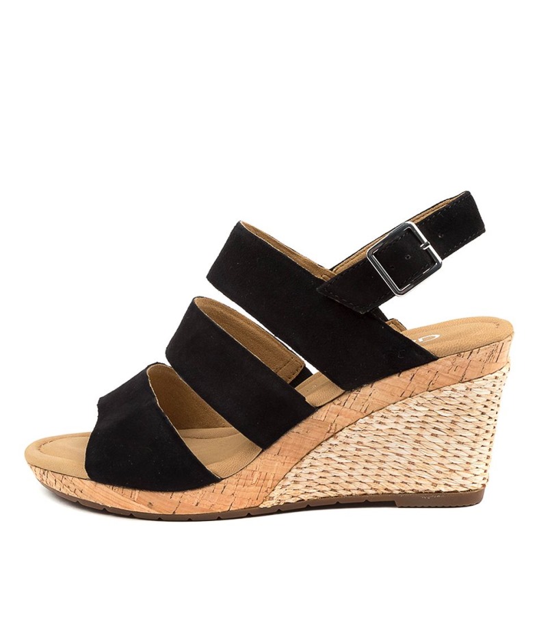 Gabor Coquelicot Daim Noir